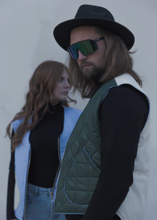 unisex GILET DOUBLE FACE